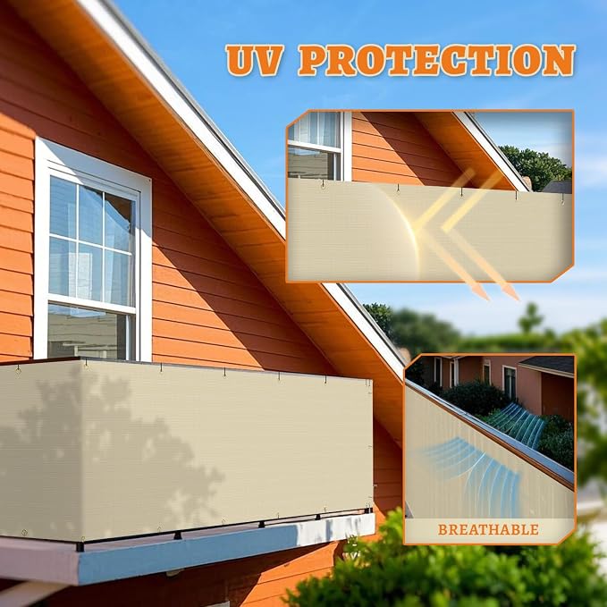 2.5' x 137' Balcony Privacy Screen Fence Cover - Image 3