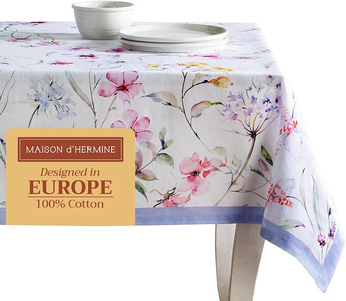 Maison d' Hermine Table Cloth Rectangle Table 100% Cotton 70 x 140 Inches by MaisondHermine