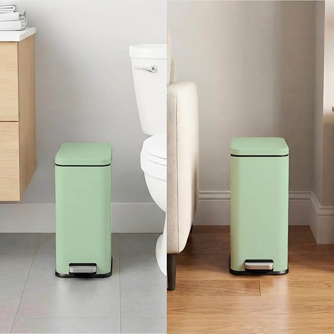 iTouchless SoftStep 3 Gallon Slim Bathroom Trash Can - Image 2