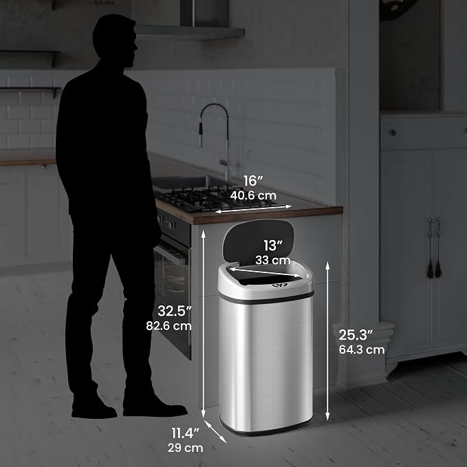 iTouchless 13 Gallon Automatic Sensor Trash Can - Image 7