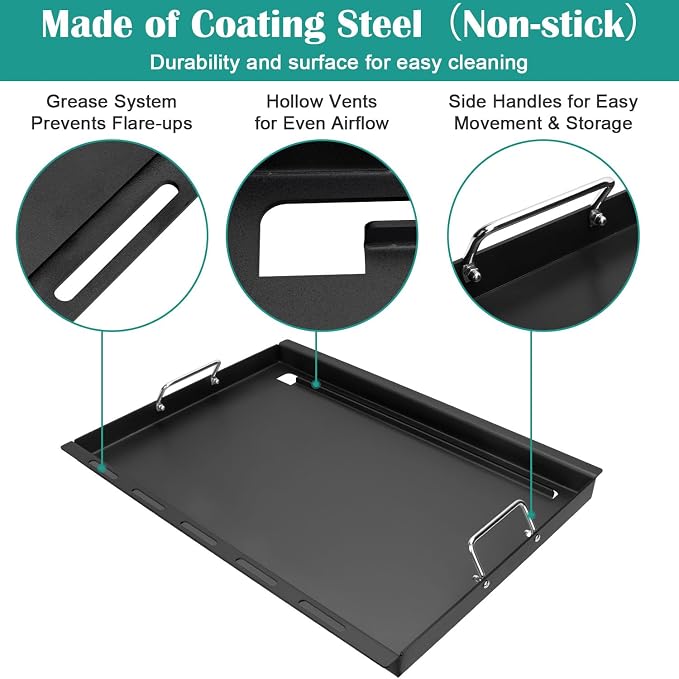 Full-Size Griddle Inserts for Home Depot Nexgrill 5 Burner 720-0888, Flat Top - Image 3