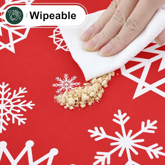 misaya Rectangle Waterproof Vinyl Table Cloth, Wipeable Tablecloth - Image 6