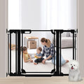 Clear Baby Gate 29.13-47.24" Wide Acrylic Safety Proof Dog Puppy Pet Barrier by AiWMGL