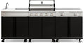 Brand-Man Outdoor Kitchen Island – 5-Burner Gas Grill & Griddle Combo by Brand-ManGrills