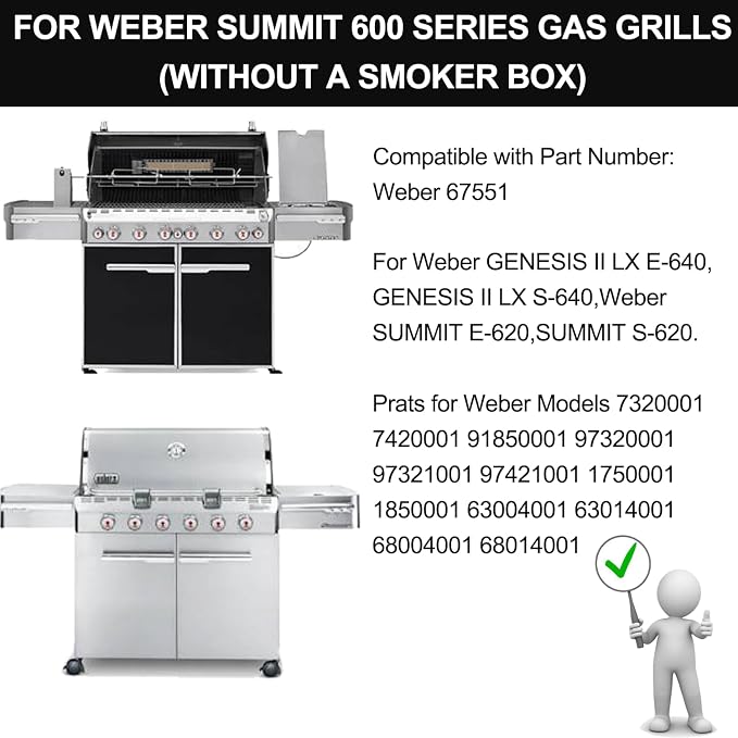Grill Grates Replacement Parts for Weber Summit Grates 67551, Grate Parts for - Image 3