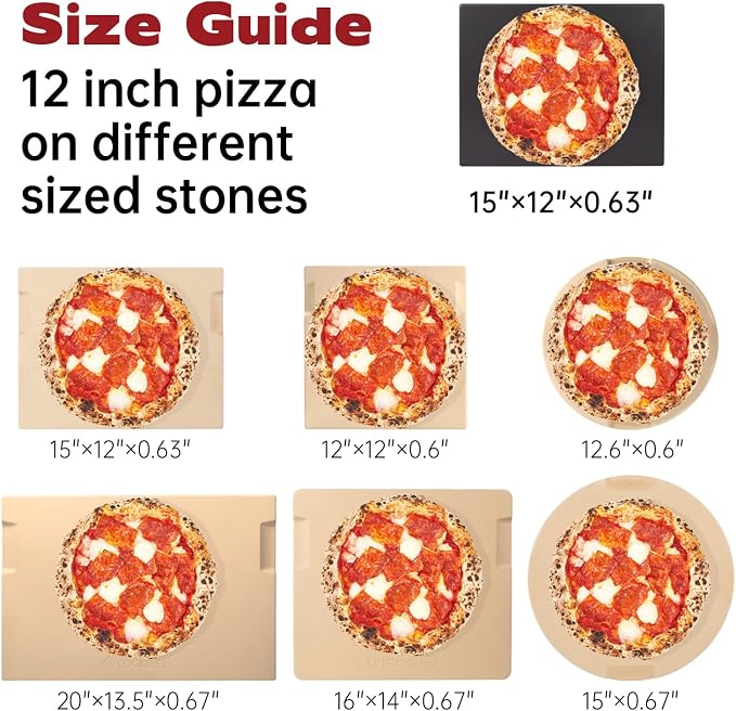 Pizza Stone, Ceramic Coating 15"x12" Rectangular Pizza Stone - Image 3