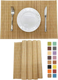 ANDSTAR Set of 4 Pcs Bamboo Placemats Sushi Rolling Mat Japanese Style Natural by Andstar
