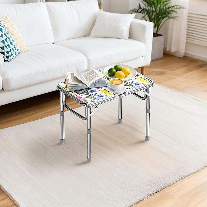 Anbte 2ft Folding Camping Table, 3 Adjustable Height Max 27.5" Small Folding - Image 7