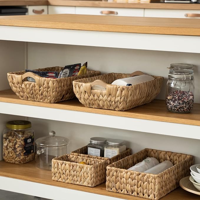 FairyHaus Wicker Baskets with Handles, Natural Wicker Basket - Image 4