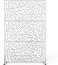 Metal Privacy Screen Outdoor 72" H×47" W, Freestanding Decorative Privacy Screen by Unknown