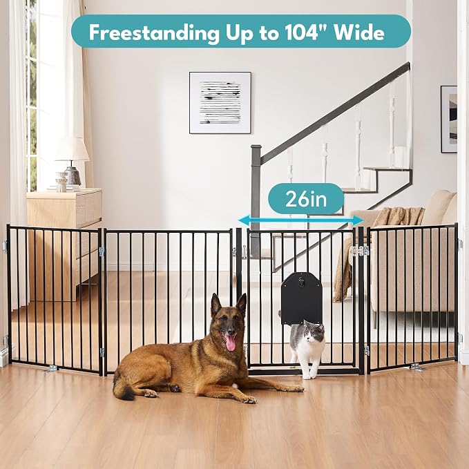 No Pawblems Free Standing Dog Gate - Image 5