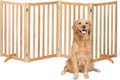 36" Height Extra Tall Freestanding Pet Gate, Solid Wood Folding Safety Fence by Axeman