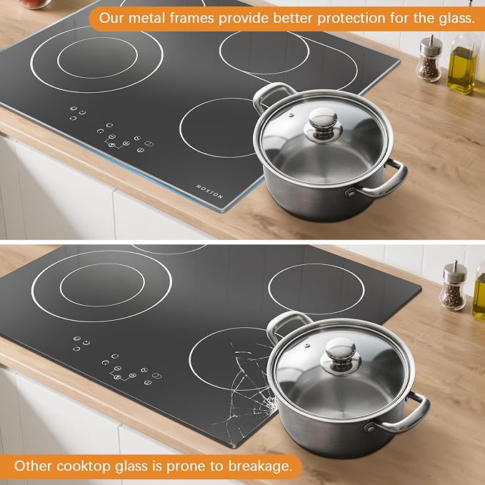 Noxton 24 Inch Electric Cooktop, 4 Burners Ceramic Glass Stove Top - Image 3