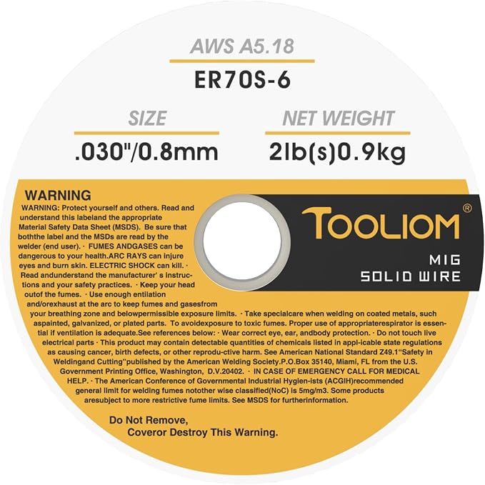 TOOLIOM ER70S-6 .030" Mild Steel MIG Solid Welding Wire on 2-Pound Spool - Image 6