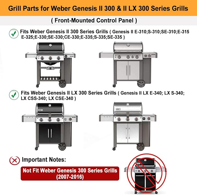 18.85" Grill Grates for Weber Genesis II 300 & GS4 Genesis II LX 300 Series - Image 7