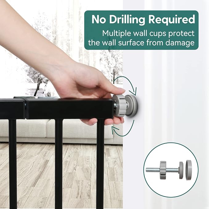 Babelio Baby Gate for Doorways and Stairs, 29-48" Auto Close Dog Gate - Image 4