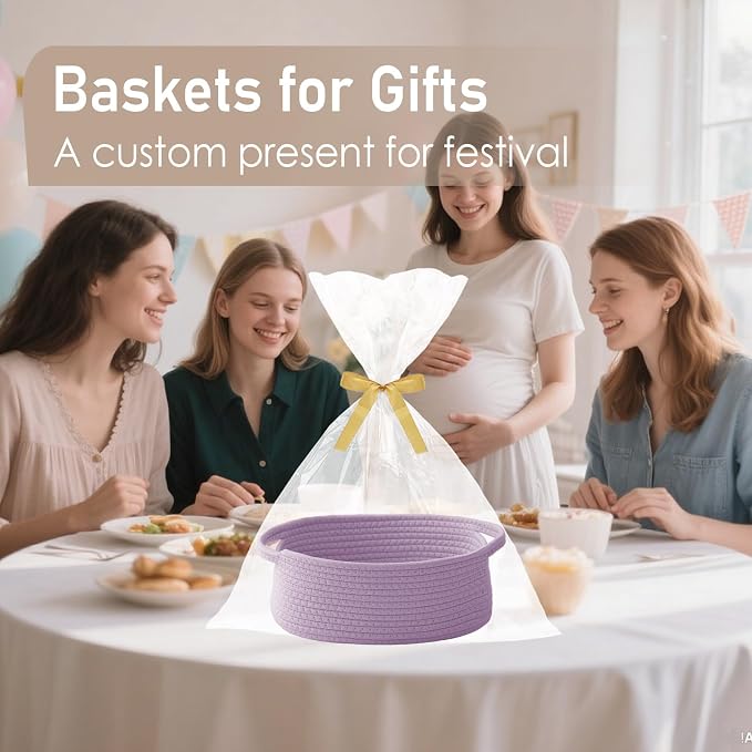 Woven Basket, Small Rope Storage Bin - Image 4