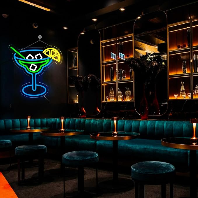 JFLLamp Cocktail Neon Signs for Wall Decor Neon Lights for Bedroom Led Business - Image 5