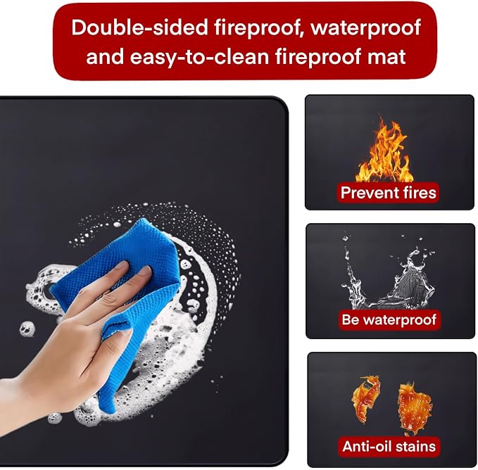 60x40 Inch Under Grill Mats for Outdoor Grill, Double-Sided Fireproof - Image 5