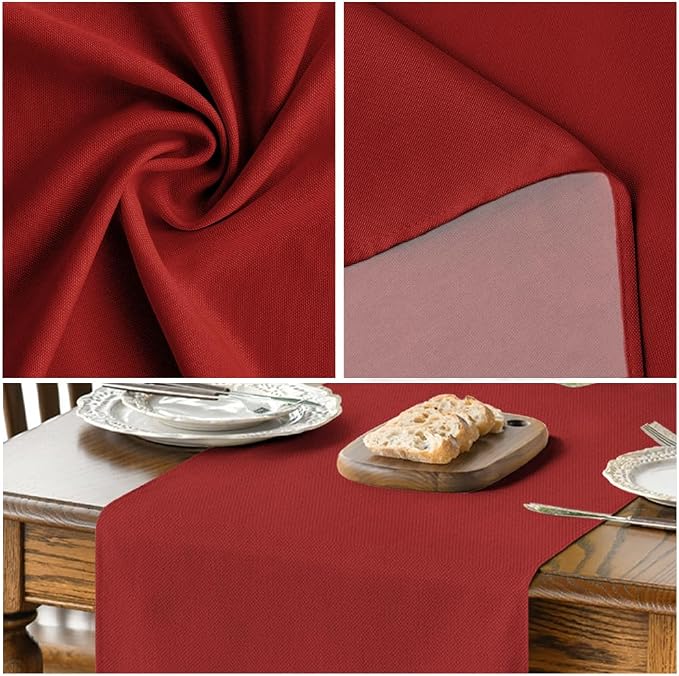 Artoid Mode Red Table Runner, Seasonal Xmas Christmas New Year Washable Kitchen - Image 4