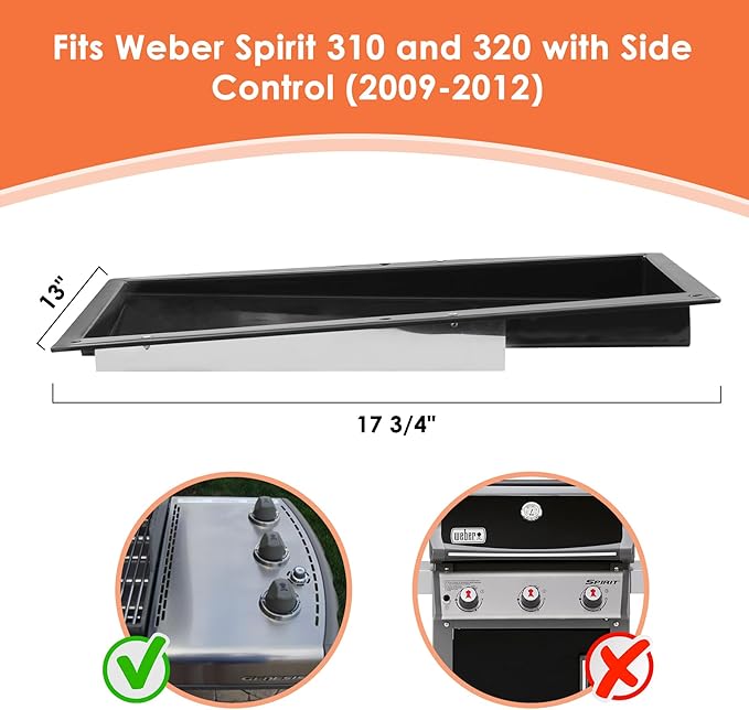 91354 Grease Tray for Weber Spirit 310 and 320 Series Grills - Image 2