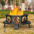 32 Inch Small Octagonal Fire Pit, Outdoor Wood Burning Fire Pits by OutdoorFirePit