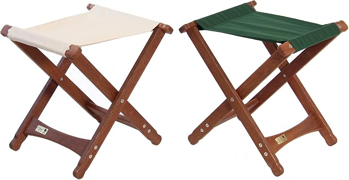 BYER OF MAINE Pangean Folding Stool – Canvas Camp & Wood Camp Stool - Image 7