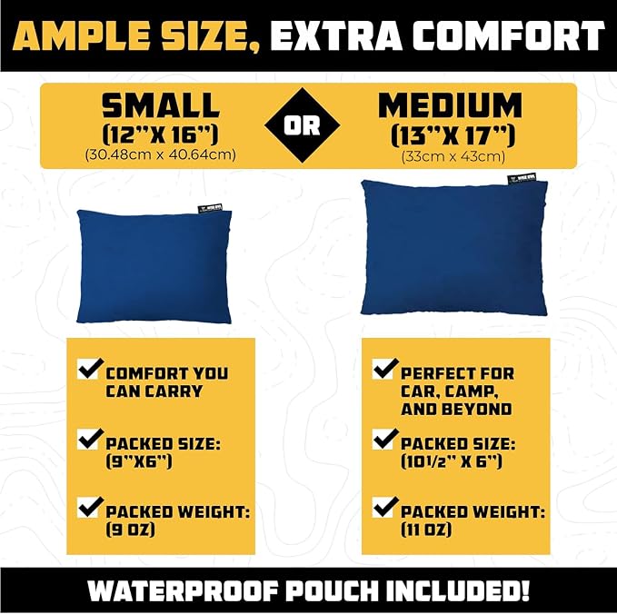 Wise Owl Outfitters Camping Pillow – Memory Foam Travel Pillow - Image 3