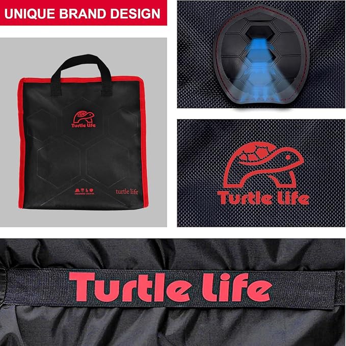 Turtle Life BBQ Grill Cover, 76-83 Inch Adjustable Heavy Duty Waterproof 6 or - Image 3