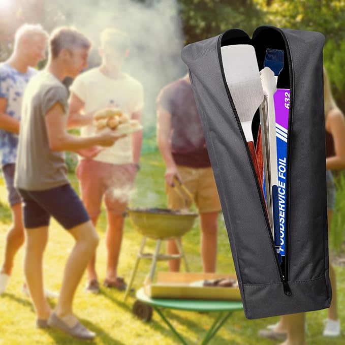 Grill Storage Bag, Grill Utensil Storage, 600D Waterproof Oxford Foldable Grill - Image 6