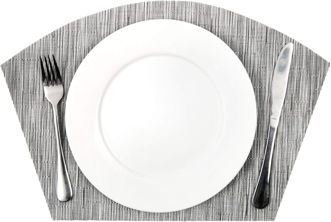 SHACOS Small Round Table Placemats Set of 4 Wedge Placemats Heat Resistant - Image 4