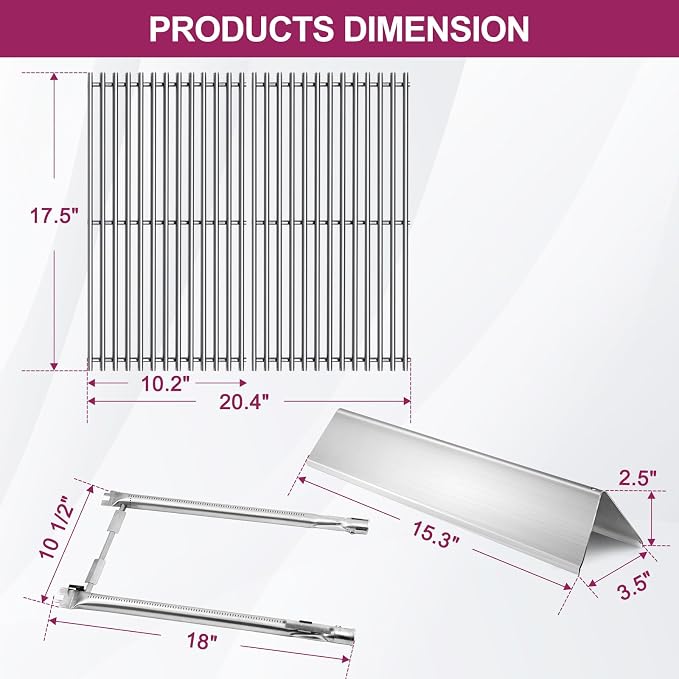 7637 Grid Grates 7635 Stainless Steel Flavorizer Bar - Image 2