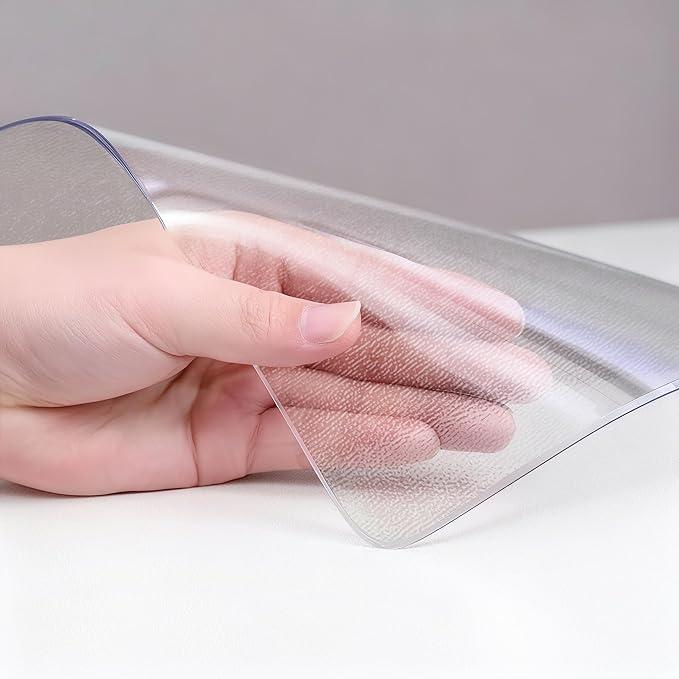 Frosted Table Protector 36 x 48 Inch, 1.4mm Thick Waterproof PVC Plastic Table by ProsperJoyChant