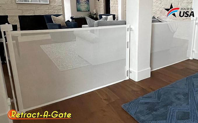Retract-A-Gate 72" White: The Original and only Made in USA Retractable Baby - Image 5