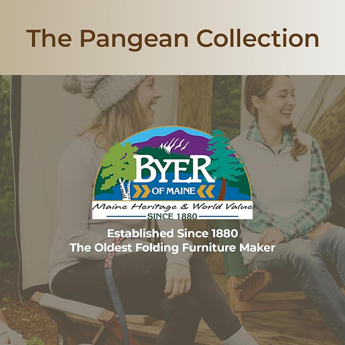 BYER OF MAINE Pangean Folding Stool – Canvas Camp & Wood Camp Stool - Image 8