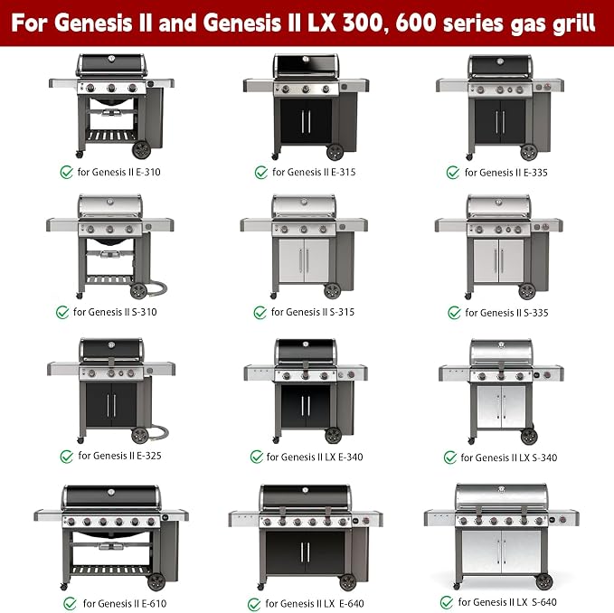 GasSaf 7599 Cast Iron Griddle for Weber Genesis II 300/600, Flat Top Grill Pan - Image 4