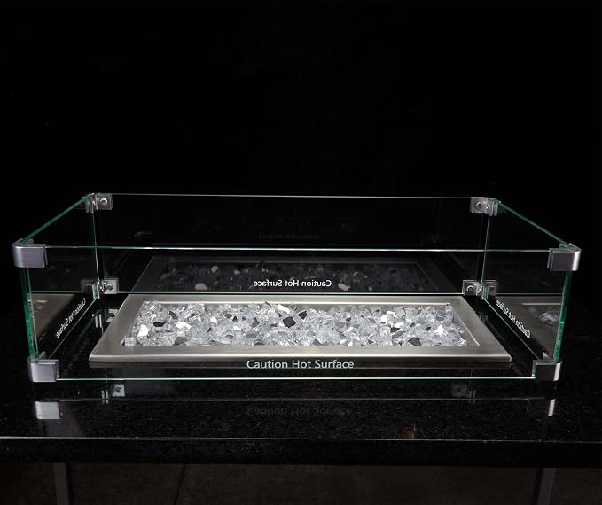 Celestial 23.5" x 11.5" x 6" Wind Guard, fits Celestial 18”x6” Fire Pit Burner - Image 3