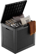 EasyUp 32 Gallon Outdoor Storage Box Waterproof, Storage Box Indoor and Outdoor by EASYUP