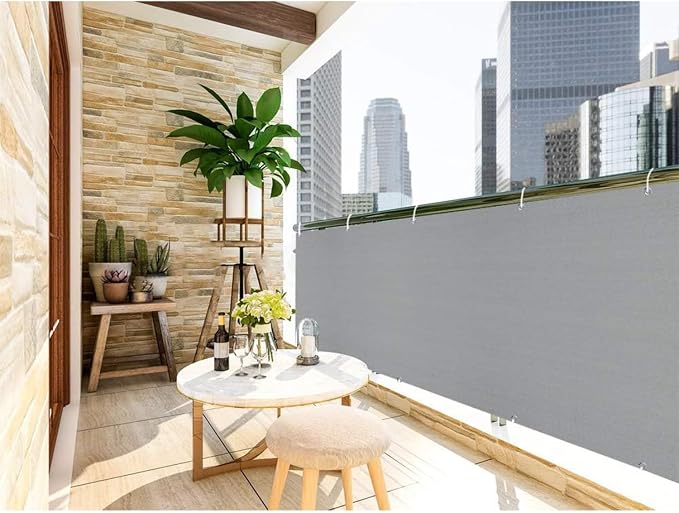 LOVE STORY Balcony Privacy Screen, 3.3'x19.7' Deck Shield Screen Fence Cover - Image 2