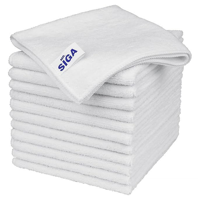 MR.SIGA Microfiber Cleaning Cloth, All-Purpose Microfiber Towels, Streak Free by MRSIGA