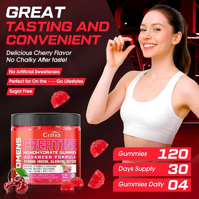 6000mg Creatine Monohydrate Gummies, HIGH Absorbed Creatine - Image 6