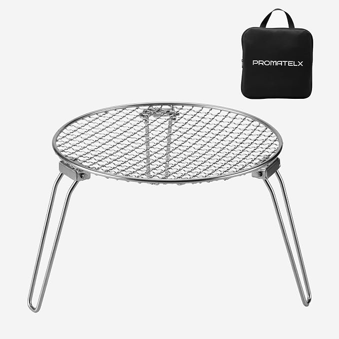 RROMATELX Small Folding Camping Grill，304 Stainless Stee Portable Camping by PROMATELX