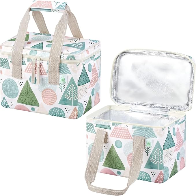 VENO 2 Pack Christmas Insulated Lunch Bag, Heavy Duty Insulated Grocery Bags by Veno