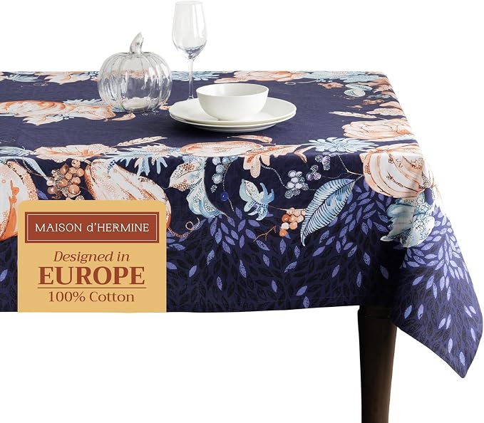 Maison d' Hermine Table Cloth Rectangle Table 100% Cotton 70 x 120 Inches Fall by MaisondHermine