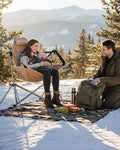Hammock Chair, Khaki Aluminum Portable Swing with 400 lb Capacity