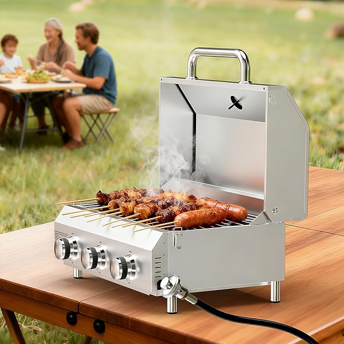 Bestfire 3-Burner Tabletop Gas Grill - Image 5