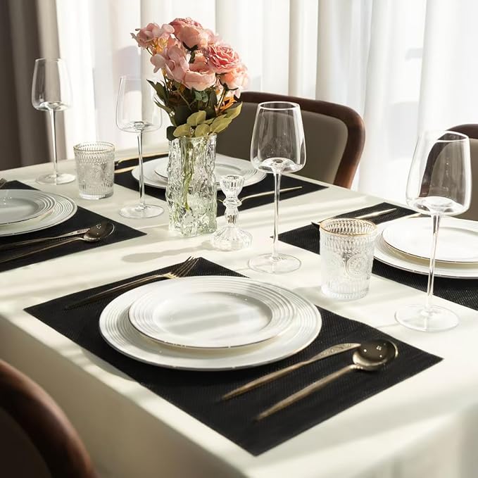 Placemats Set of 12 Vinyl/Plastic Woven Place Mats - Image 7