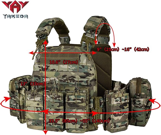 vAv YAKEDA Tactical Outdoor Vest Quick Release Adjustable Hunting Vest - Image 2