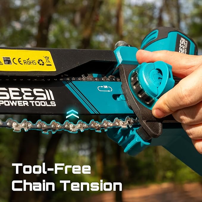 SEESII 8-Inch Cordless Mini Chainsaw, 2025 Upgraded Brushless Motor, Electric - Image 6