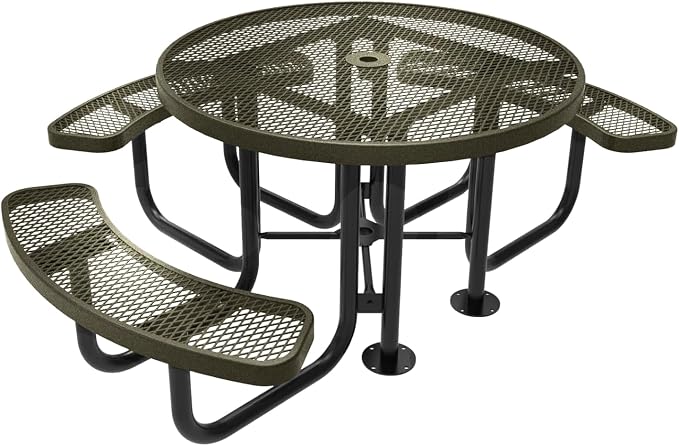 COATEDOUTDOORFURNITURE Heavy-Duty Portable Outdoor Picnic Table by CoatedOutdoorFurniture